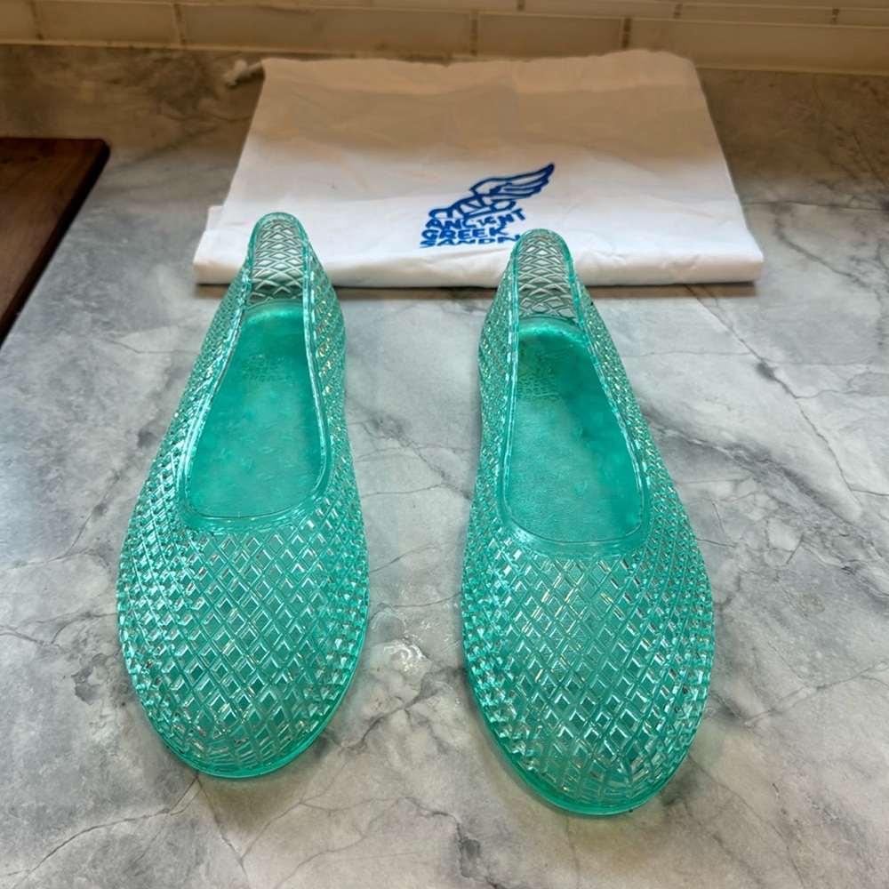 Ancient Greek Sandal Iro Jellies aqua. Barely worn excellent condition!!